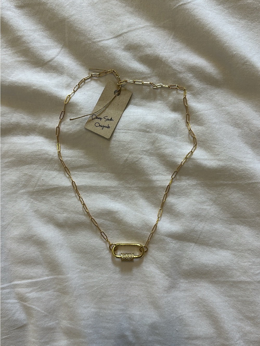 Gold Paperclip Chain Necklace